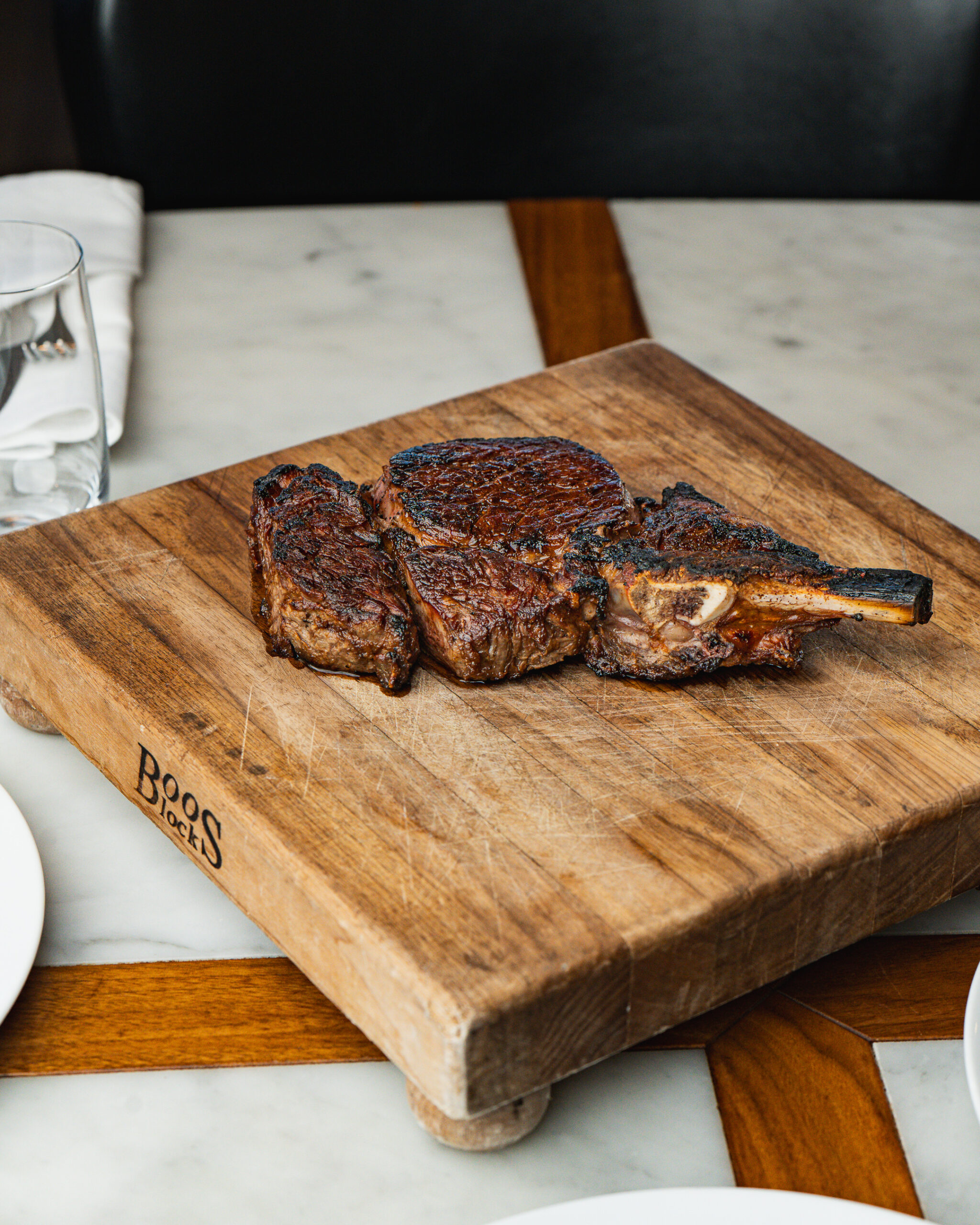 Hand-cut steak at Benchmark